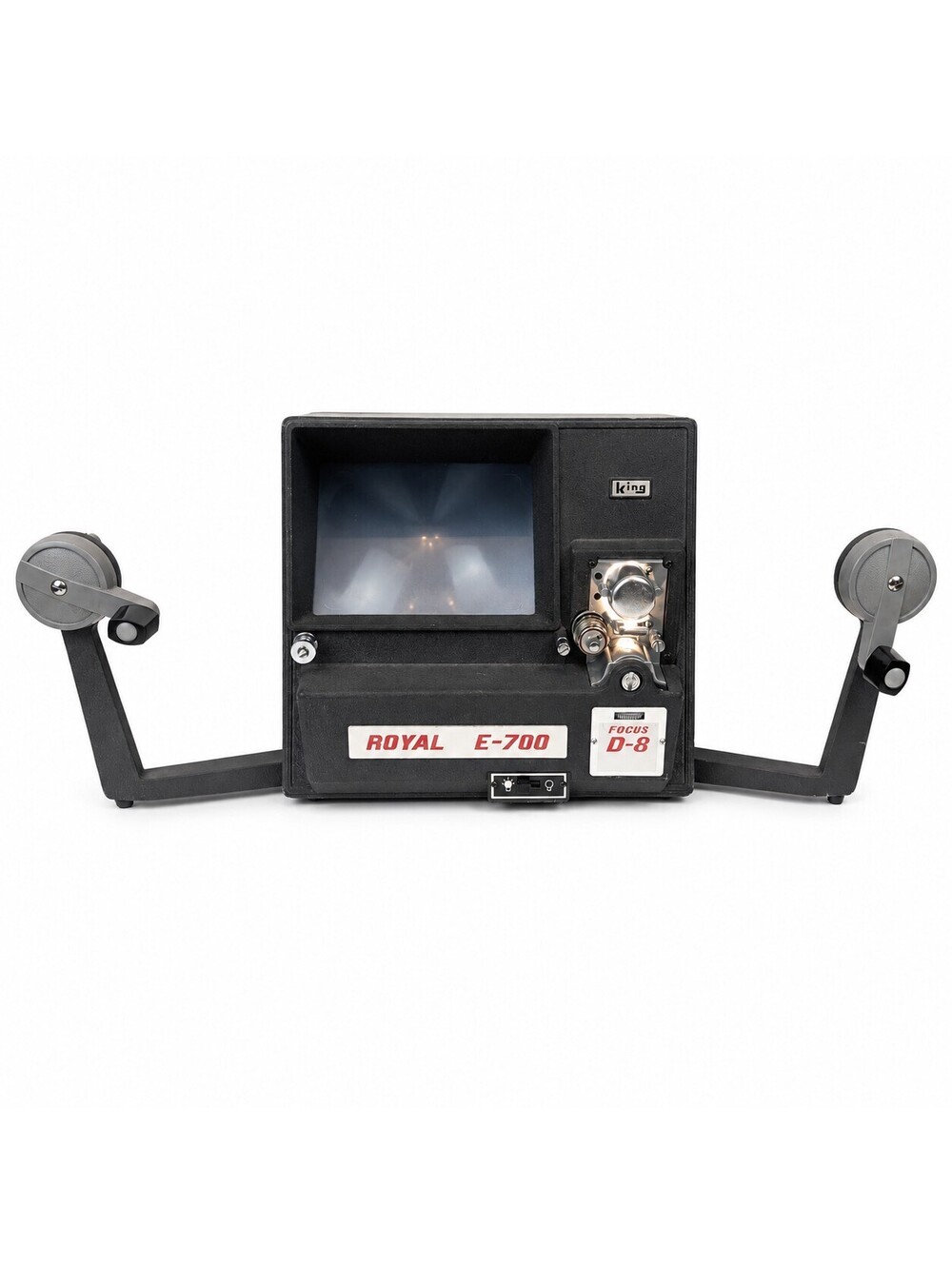 King Royal E-700 Dual 8 8mm Editor Viewer with Dual Reel Arms and Kisa Lamp